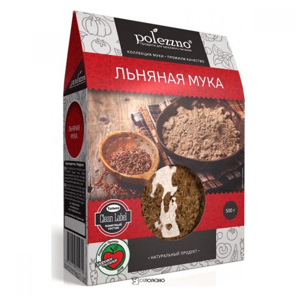 Льняная мука 500 г POLEZZNO 160067