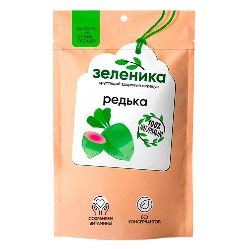 Овощной здоровый перекус из редьки 50 г Зеленика 160198