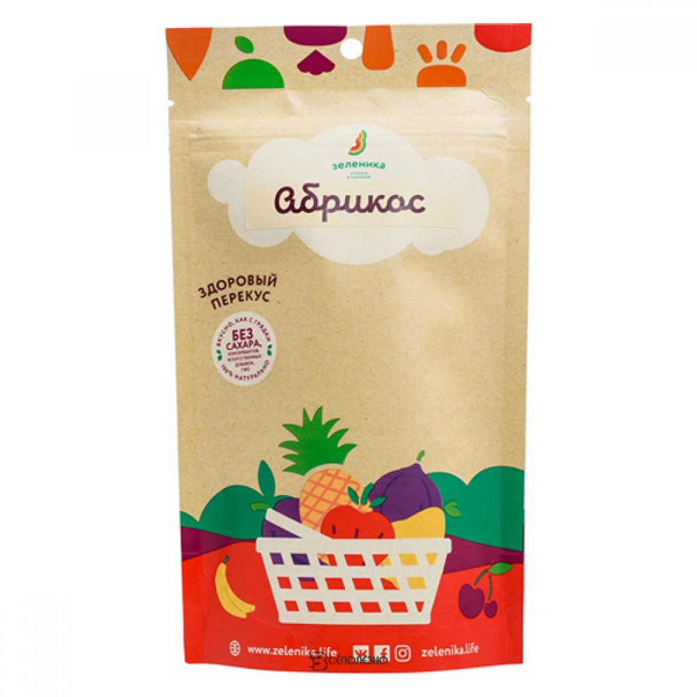 Фруктовый здоровый перекус из абрикоса 20 г Зеленика 160202