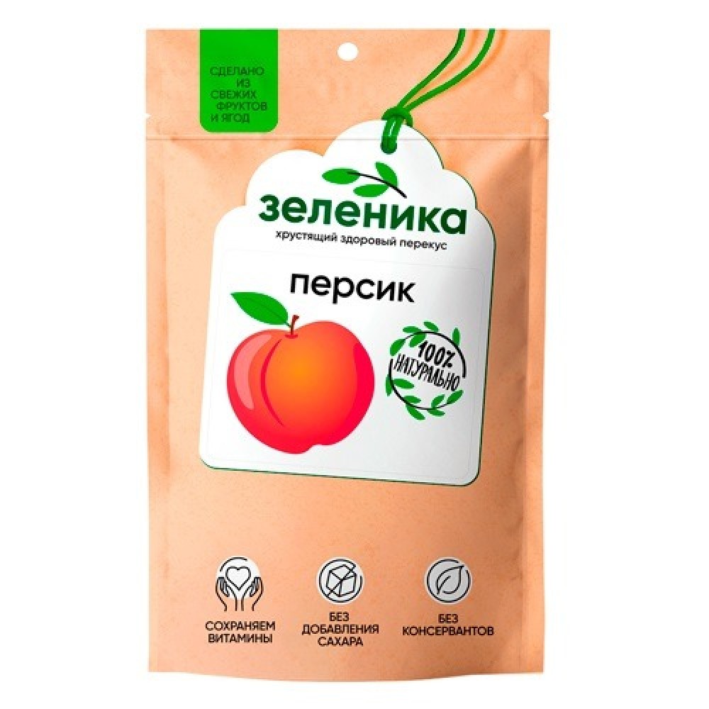 Фруктовый здоровый перекус из персика 20 г Зеленика 160203