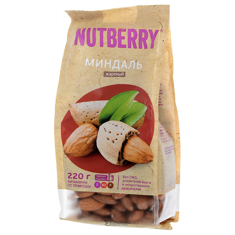 Миндаль жареный 220 г Nutberry 160237