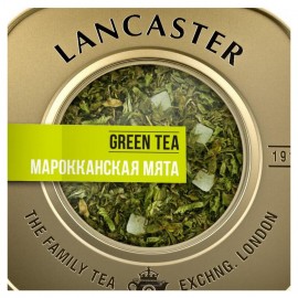 Чай зеленый крупнолистовой с мятой в жестяной банке 75г/8шт Lancaster 160316