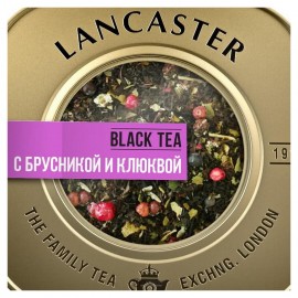 Чай черный с брусникой и клюквой в жестяной банке 75г Lancaster 160317