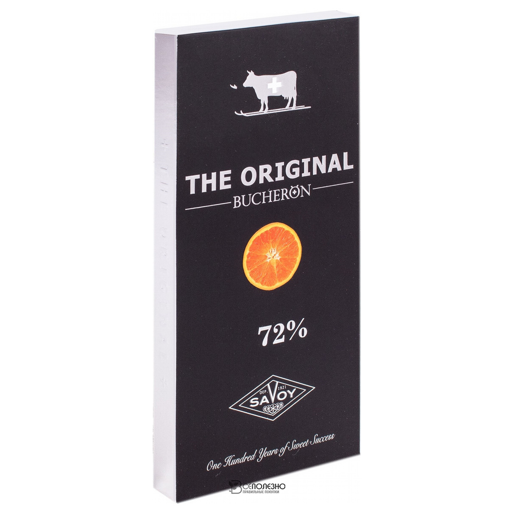Шоколад горький с кусочками апельсина 72% SWISS ORIGINAL 100 г BUCHERON 160323
