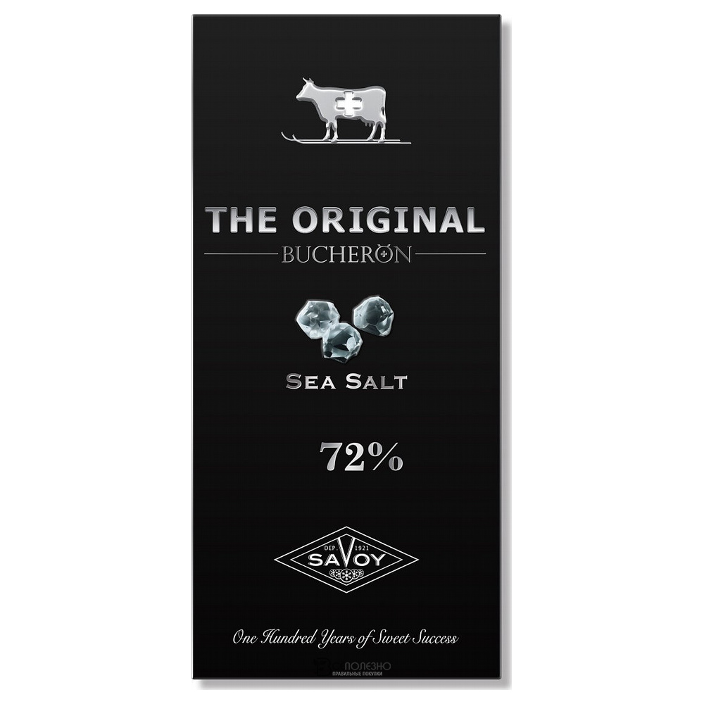 Шоколад горький с морской солью 72% SWISS ORIGINAL 100 г BUCHERON 160326