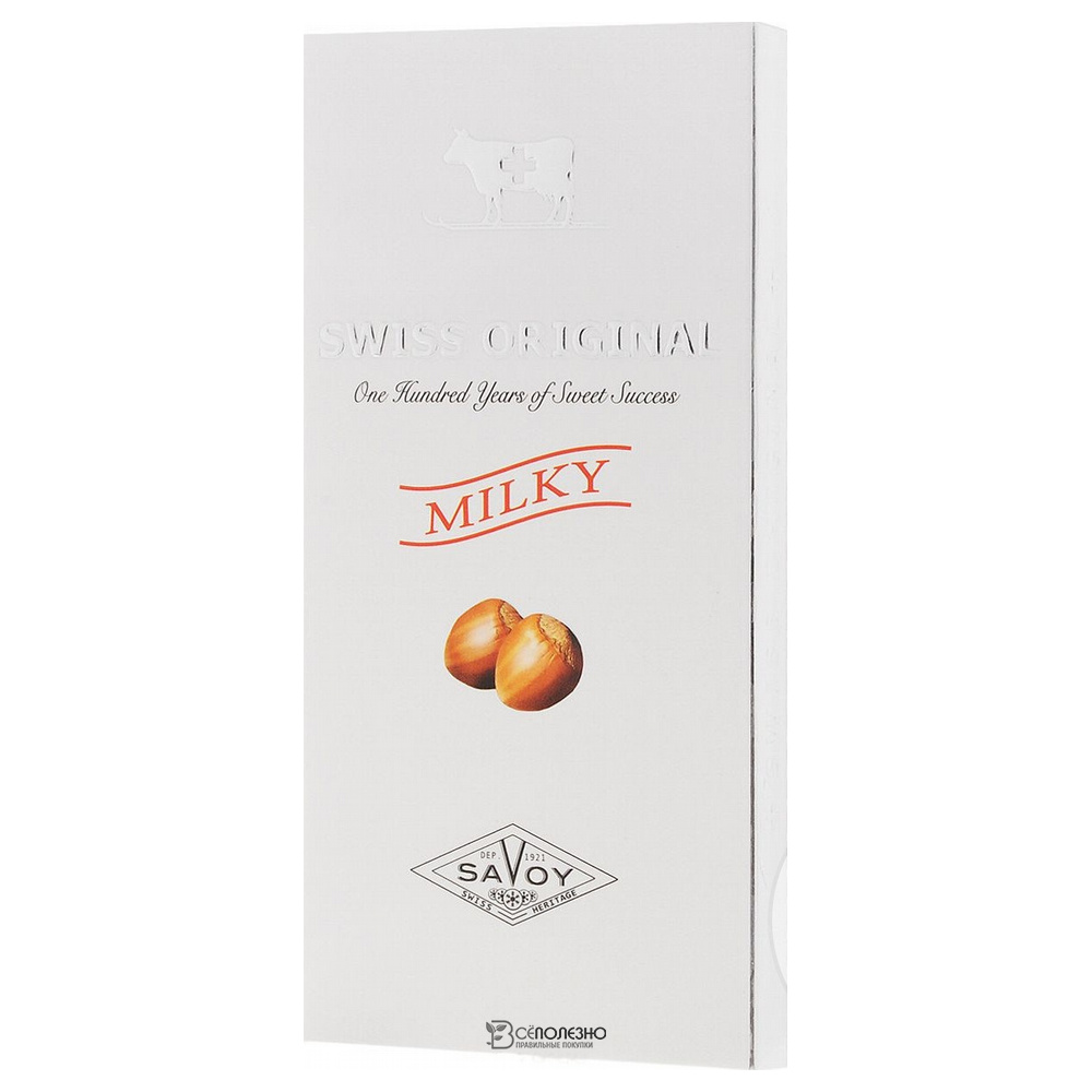 Шоколад молочный с дробленым фундуком 72% SWISS ORIGINAL 100 г BUCHERON 160327