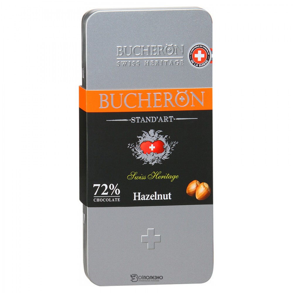 Шоколад горький с фундуком 72% 100 г BUCHERON 160329