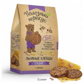 Хлебцы льняные с медом 100 г Полезный перекус 160377