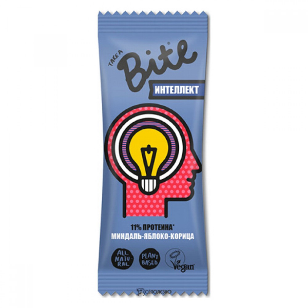 Батончик с протеином Интеллект миндаль яблоко корица Bite 160441