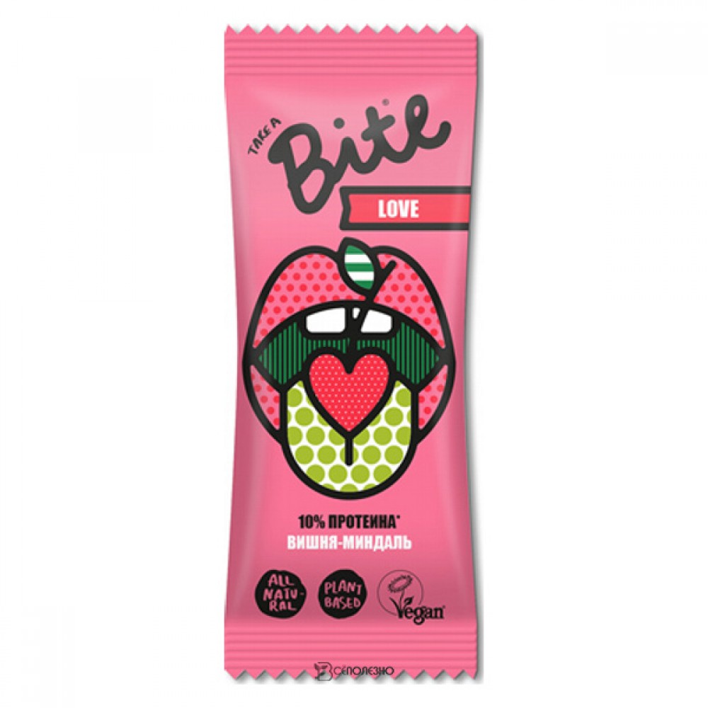 Батончик с протеином Лавбайт вишня-миндаль Bite 160451