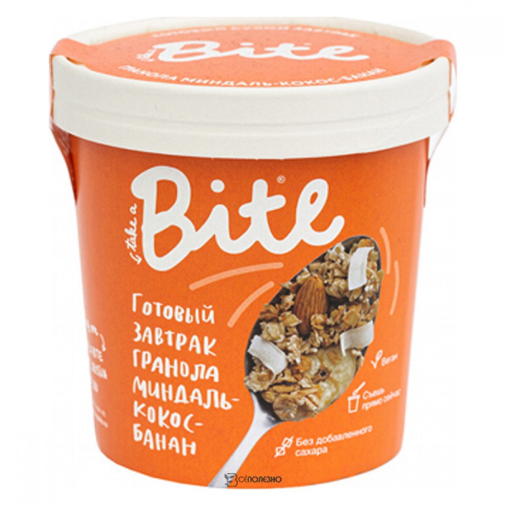 Гранола Миндаль-Кокос-Банан Bite 160453