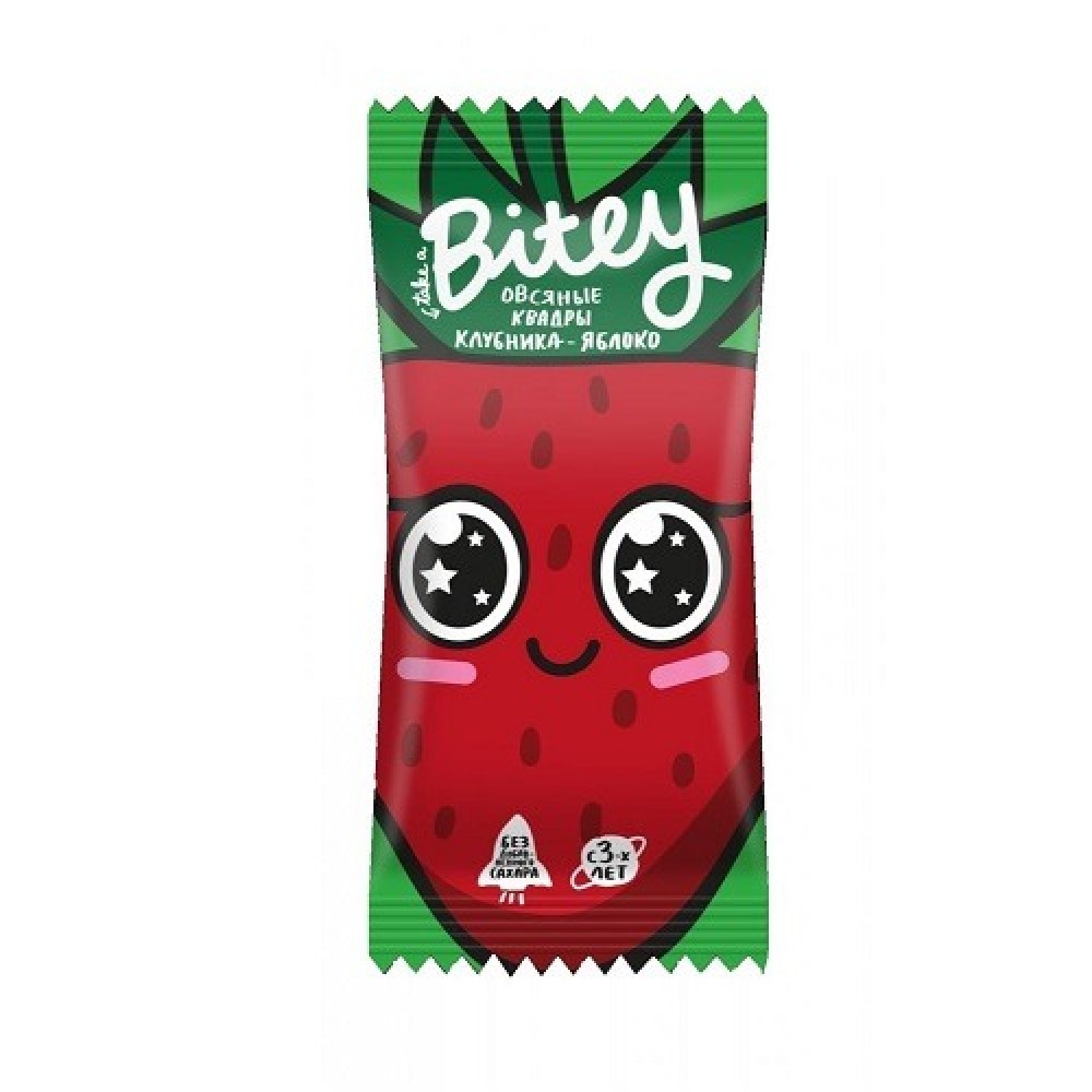 Батончик овсяно-фруктовый Яблоко-Клубника Bite 160462