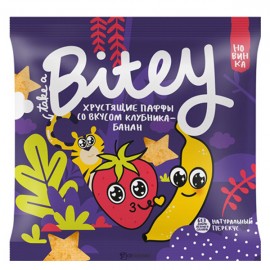 Паффы хрустящие Клубника-Банан Bite 160483