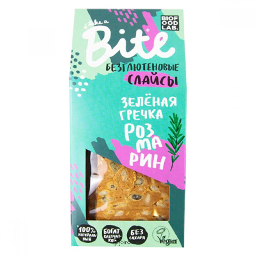 Хлебцы хрустящие из зелёной гречки с томатами и розмарином Bite 160485