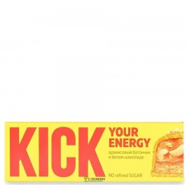 Батончик арахисовый в белом шоколаде 45 г KICK YOUR ENERGY 188109