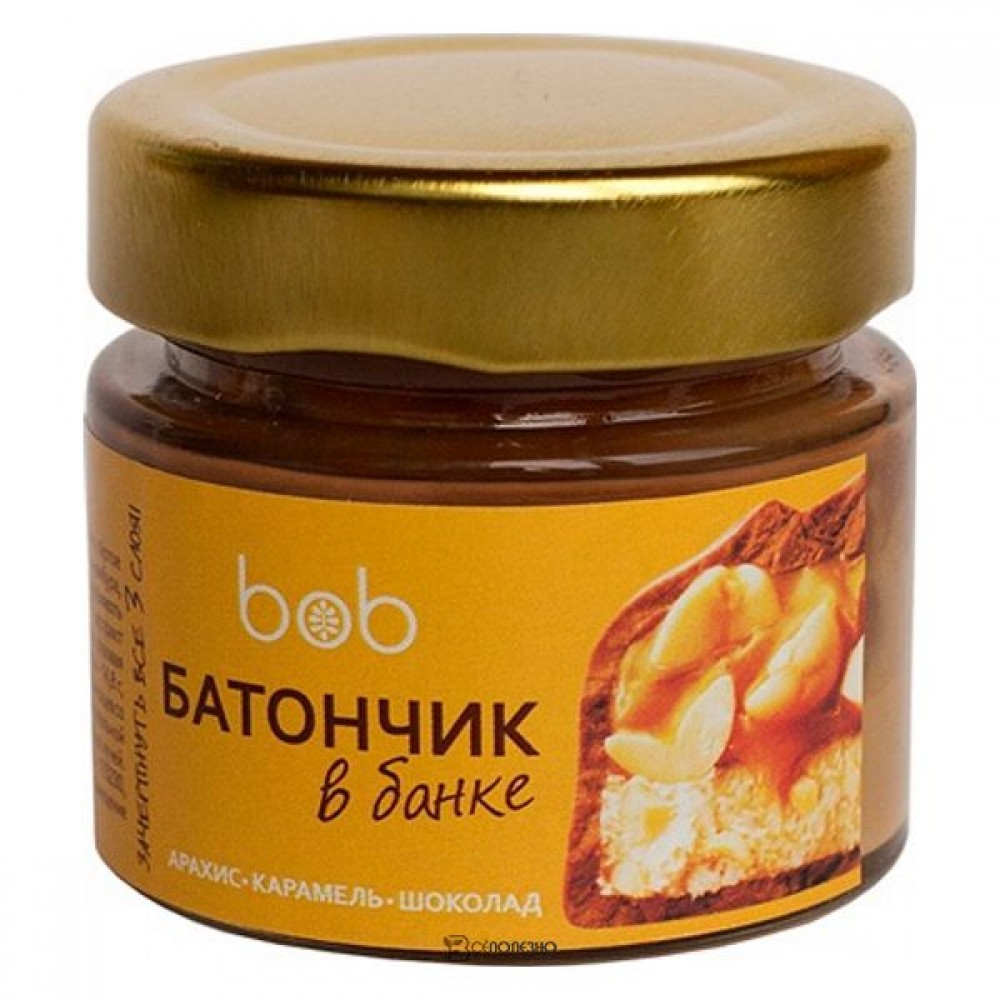 Паста арахисовая с карамелью и шоколадом 90 г BOB 188116