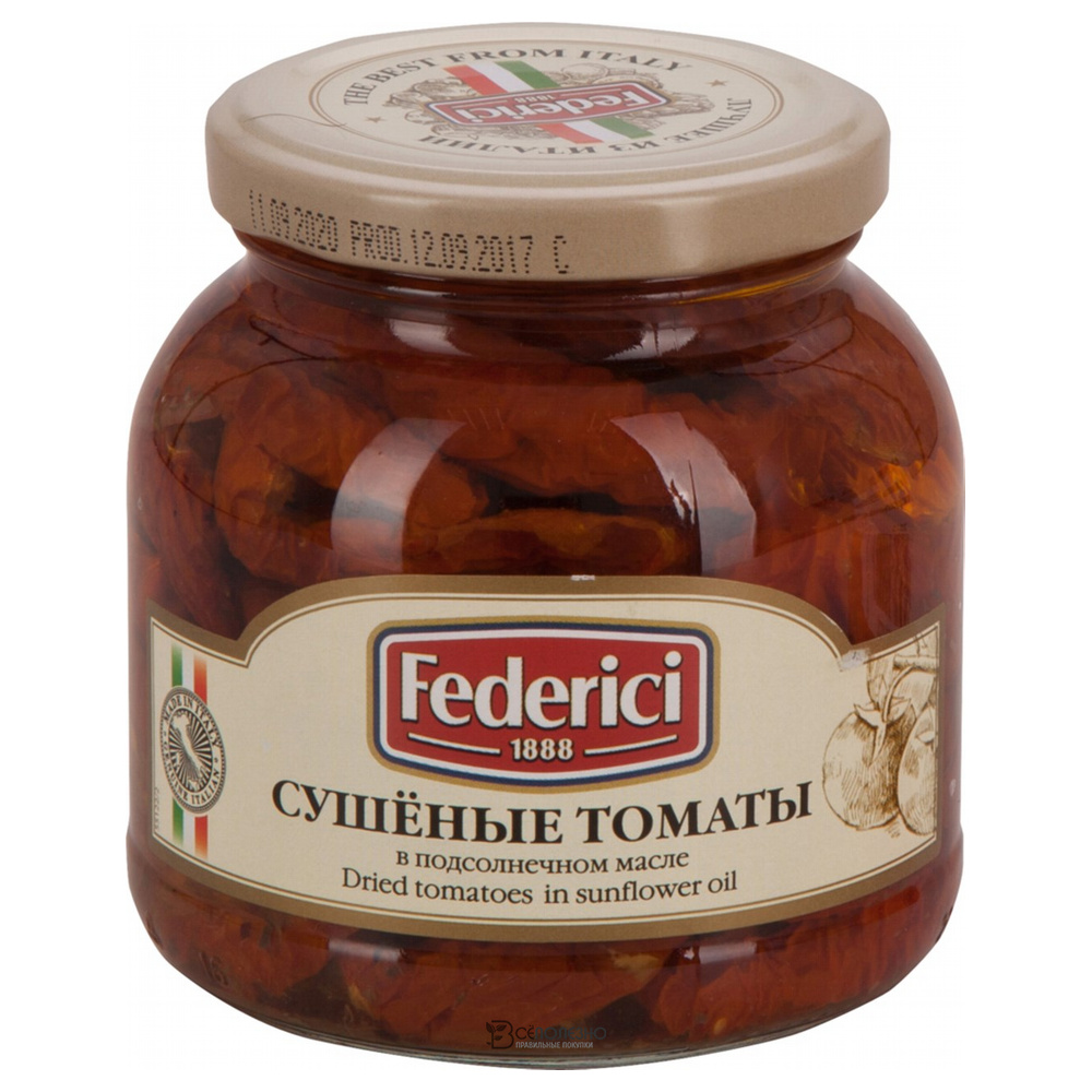 Томаты сушеные в подсолнечном масле 162г/280г Federici 200022