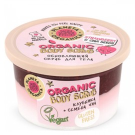 Скраб для тела Клубника и семена чиа обновляющий 250 мл Planeta Organica 210115