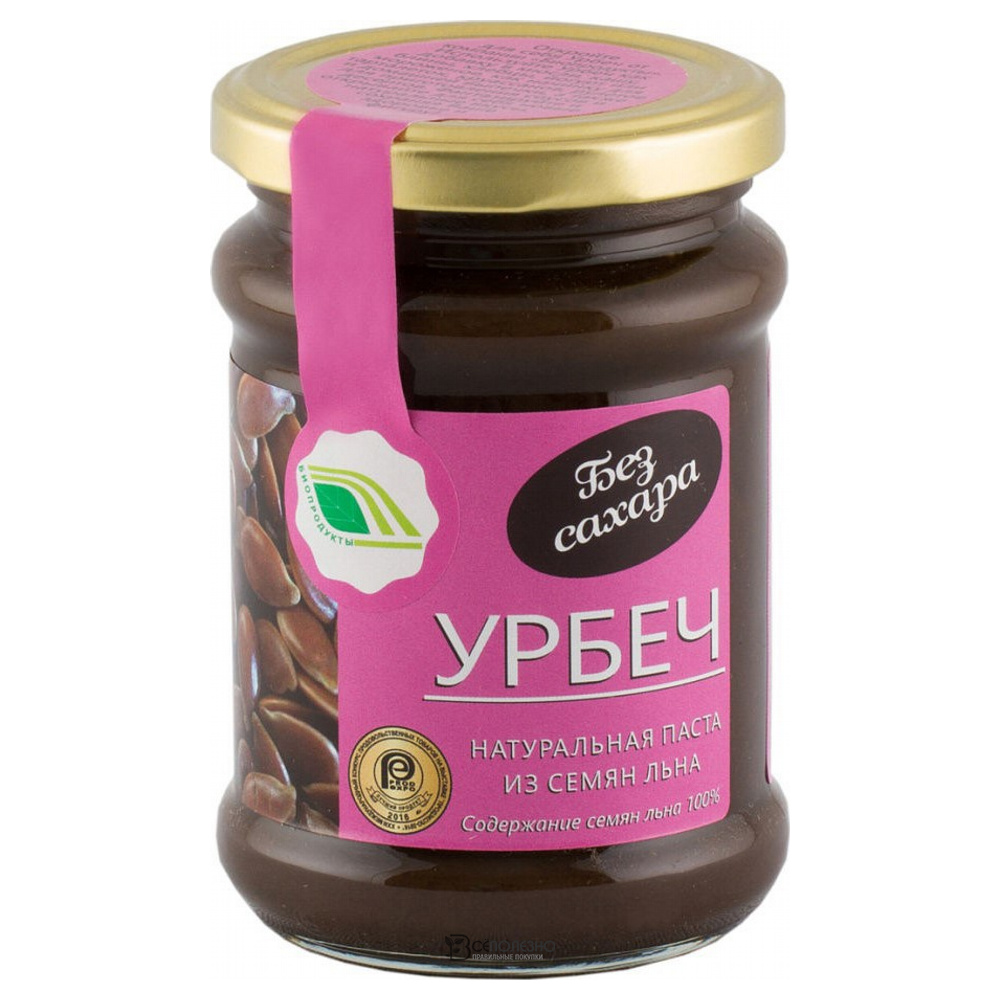 Урбеч натуральная паста из семян льна 280 г Биопродукты 220506