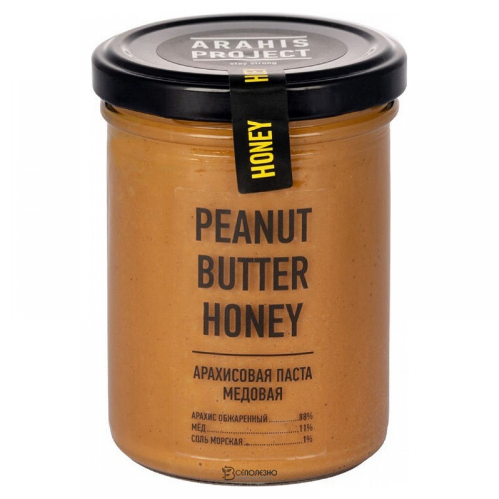 Арахисовая паста HONEY с мёдом 200 г Arahis Project 220521