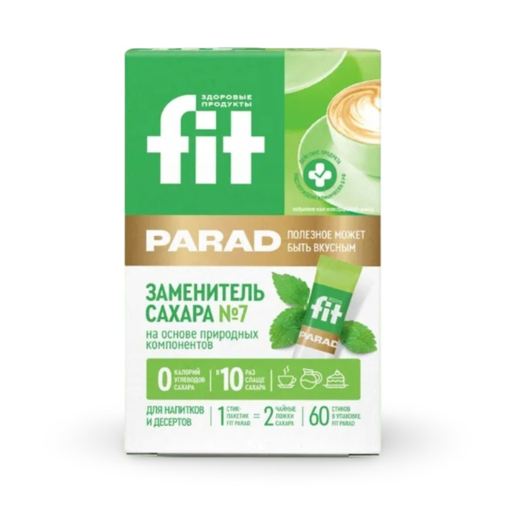 Заменитель сахара на основе эритрита и стевии №7 Fit Parad 60 шт 220785