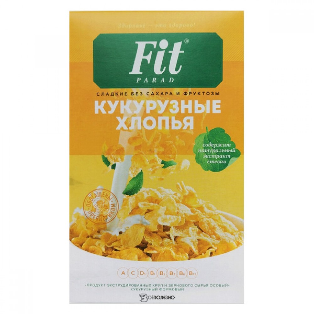 Хлопья кукурузные Fit Parad 200 г 220789