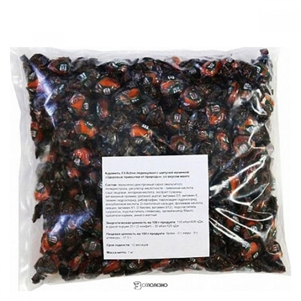 Карамель энергетическая Манго без сахара Fit Parad 1000 г 220822