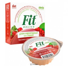 Джем-мармелад со стевией Брусника клюква лимонник Fit Parad 100 г 220831