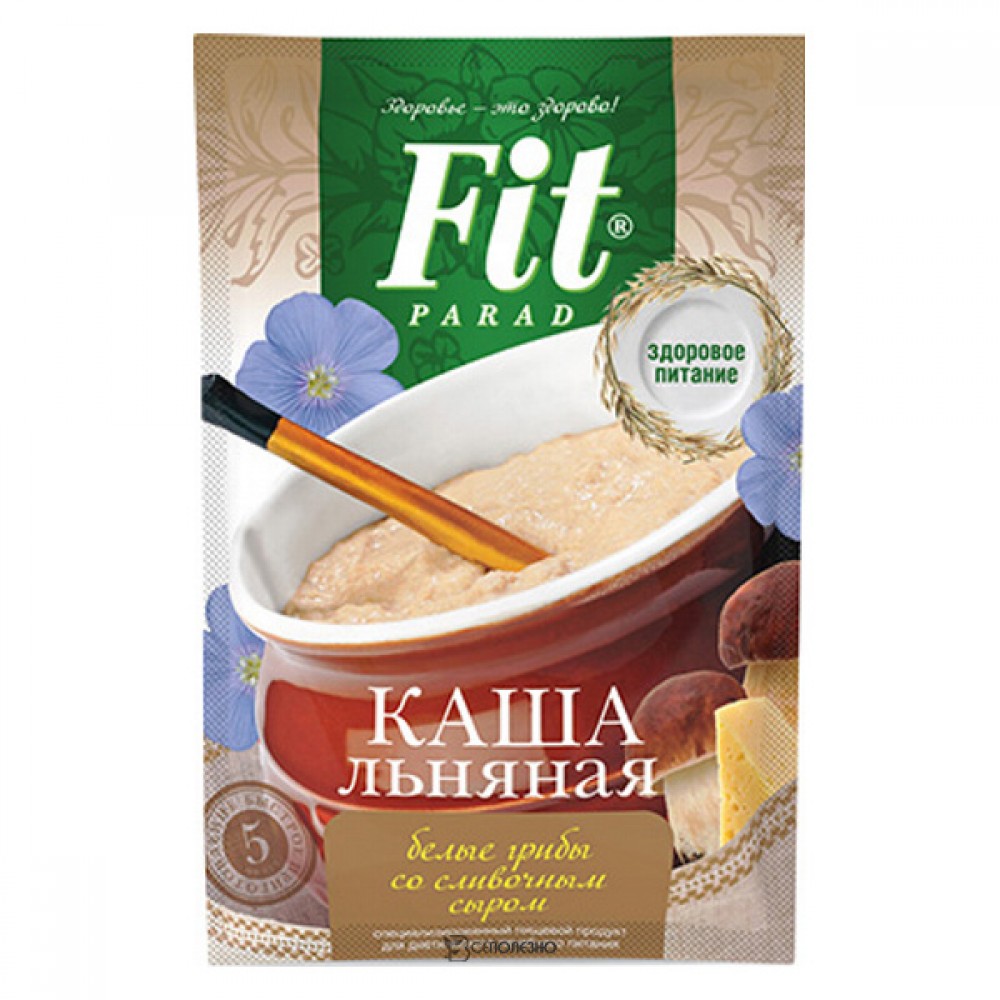 Каша льняная Белые грибы со сливочным сыром Fit Parad 25 г 220832