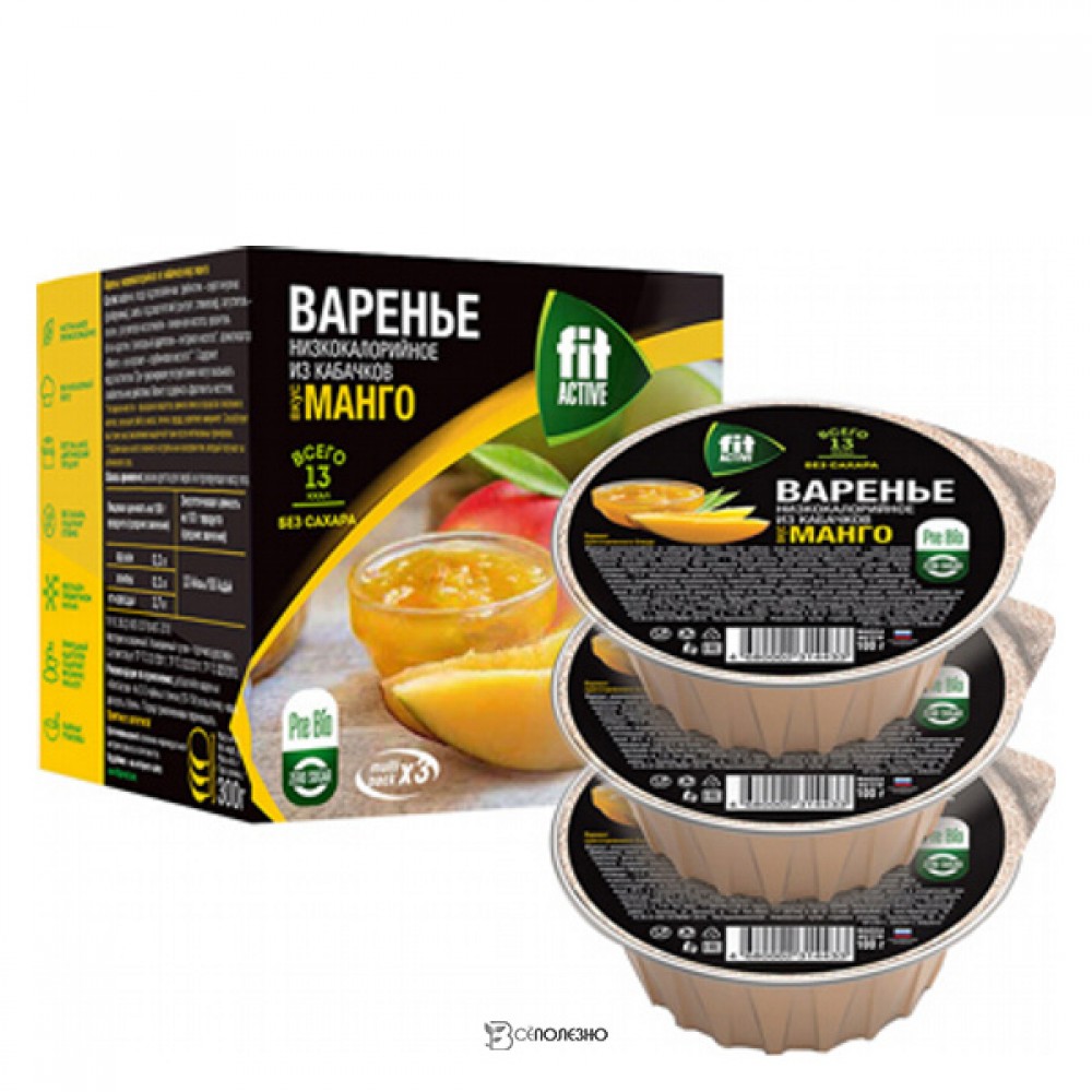 Варенье из кабачков с манго Fit Parad 3 шт 220843