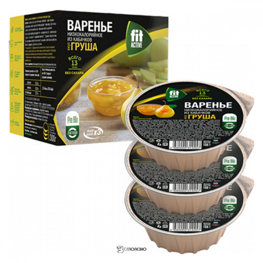 Варенье из кабачков с грушей Fit Parad 3 шт 220875