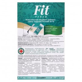 Заменитель сахара на основе эритрита и стевии №10 Fit Parad 100 шт 220889