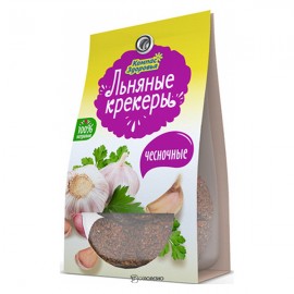 Крекеры льняные с чесноком Компас здоровья 50 г 220976