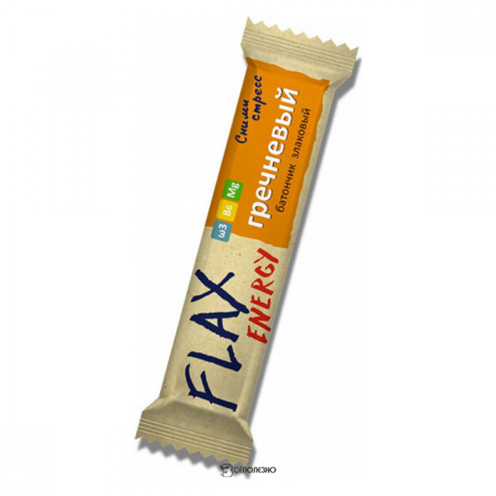 Злаковый батончик Флакс гречневый Energy сними стресс Компас здоровья 20 г 220991