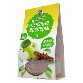 Крекеры льняные с яблоком и корицей Компас здоровья 50 г 221005