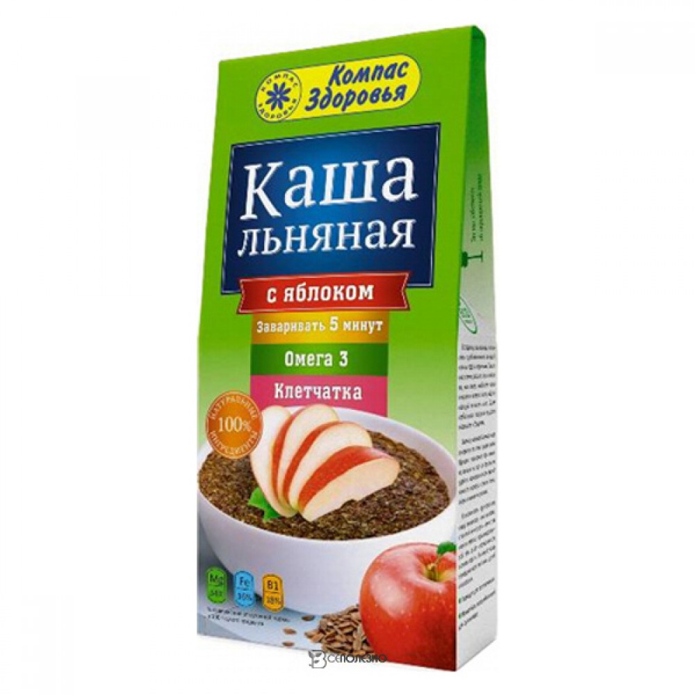 Каша Льняная с яблоком Компас здоровья 250 г 221025