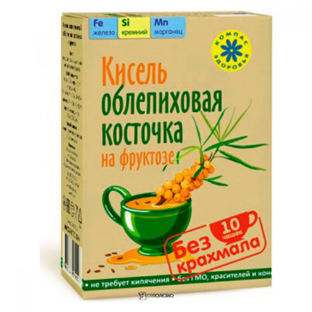 Кисель Облепиховая косточка на фруктозе Компас здоровья 150 г 221045