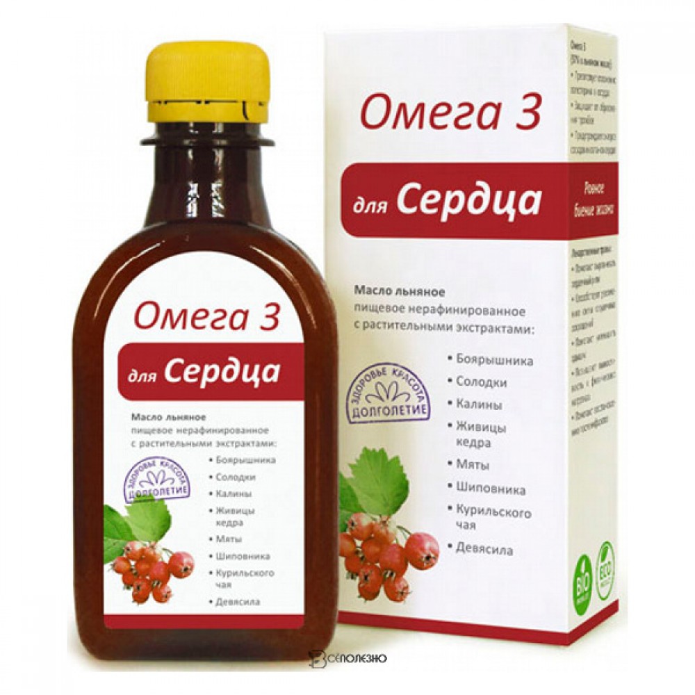 Масло Омега-3 Для Сердца Компас здоровья 200 мл 221057 купить в ...