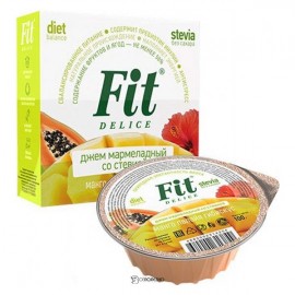 Джем мармеладный манго-папайя-гибискус со стевией  Fitelle 100 г 221064