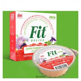 Джем мармеладный земляника-пыльца цветочная со стевией  Fitelle 100 г 221069