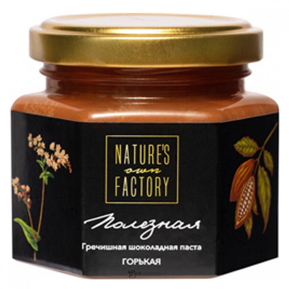 Гречишная шоколадная паста Горькая Nature's own Factory 230019