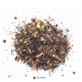 Черный чай кэроб, клубника, годжи Royal Forest 75 г 230168