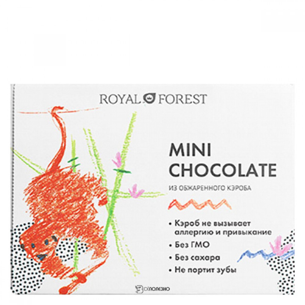 Шоколад из обжаренного кэроба мини Royal Forest 30 г 230175