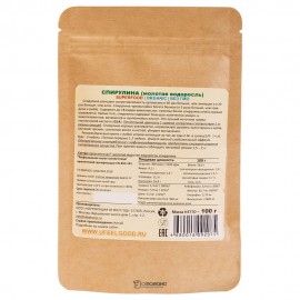Спирулина молотая Spirulina powder Ufeelgood 100 г 230198