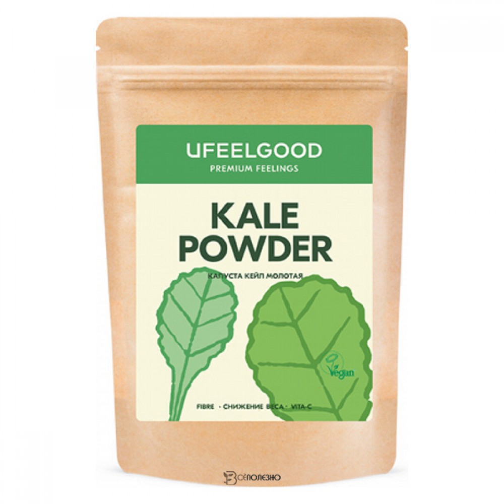 Органическая молотая капуста кейл Organic Kale Powder Ufeelgood 200 г 230223