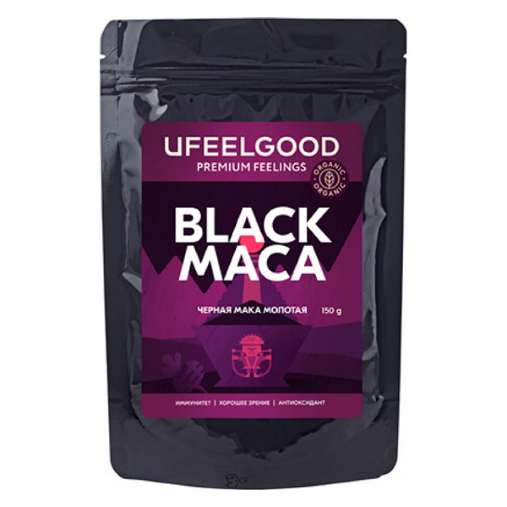 Мака черная молотая Black maca powder organic Ufeelgood 150 г 230230