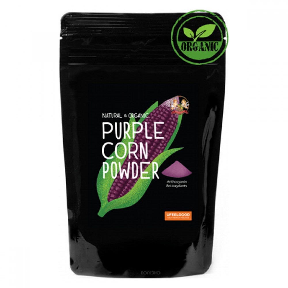 Фиолетовая кукуруза молотая purple corn powder raw organic Ufeelgood 100 г 230236
