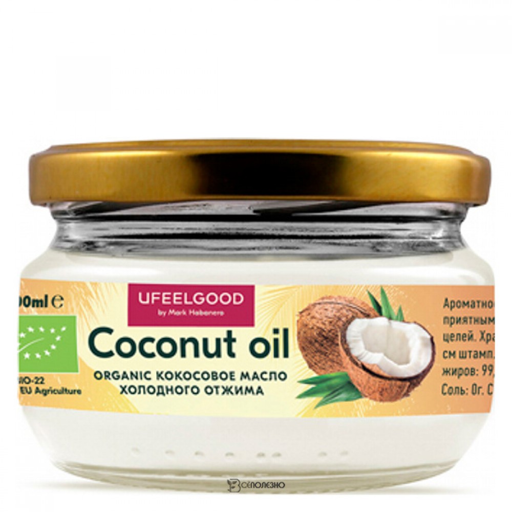 Кокосовое масло холодный отжим Ufeelgood 100 мл 230238