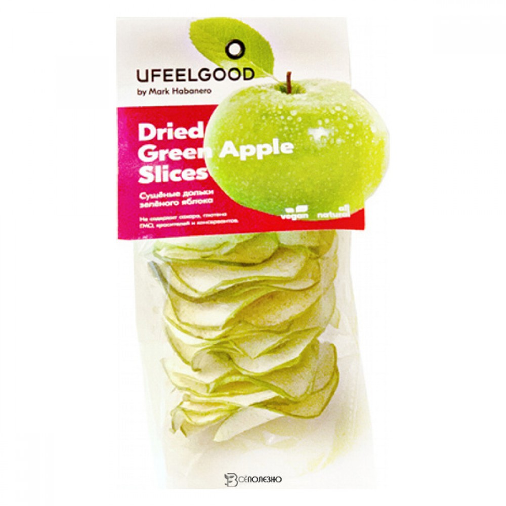 Сушёные дольки зелёного яблока Ufeelgood 25 г 230294