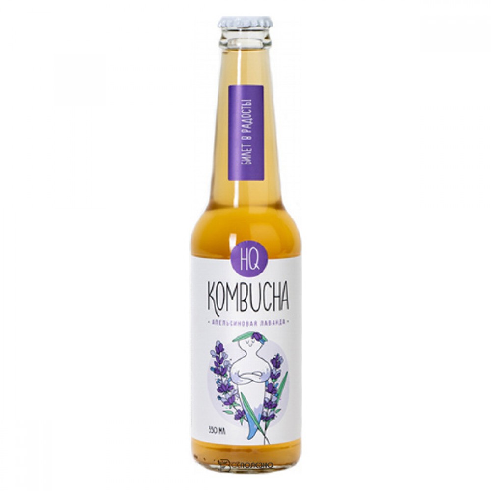 Комбуча Апельсиновая лаванда HQ Kombucha 330 мл 230302
